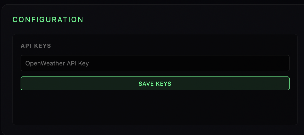 WiFi Configuration Page